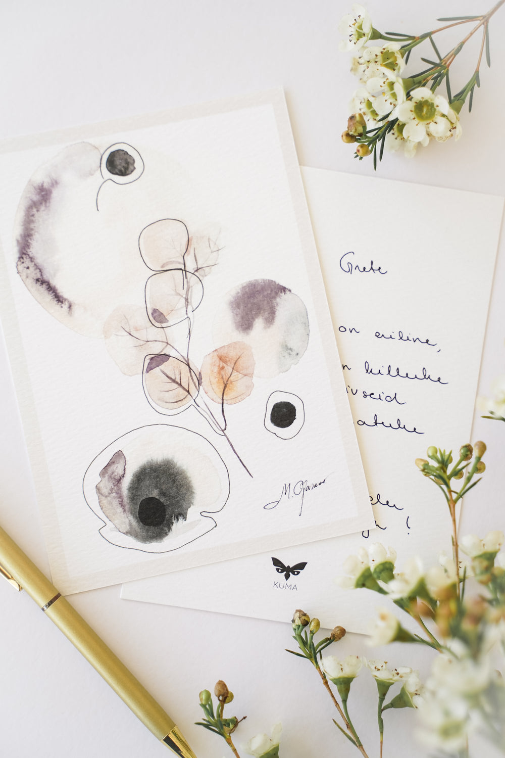 Mari Ojasaar illustratsiooniga postkaart
