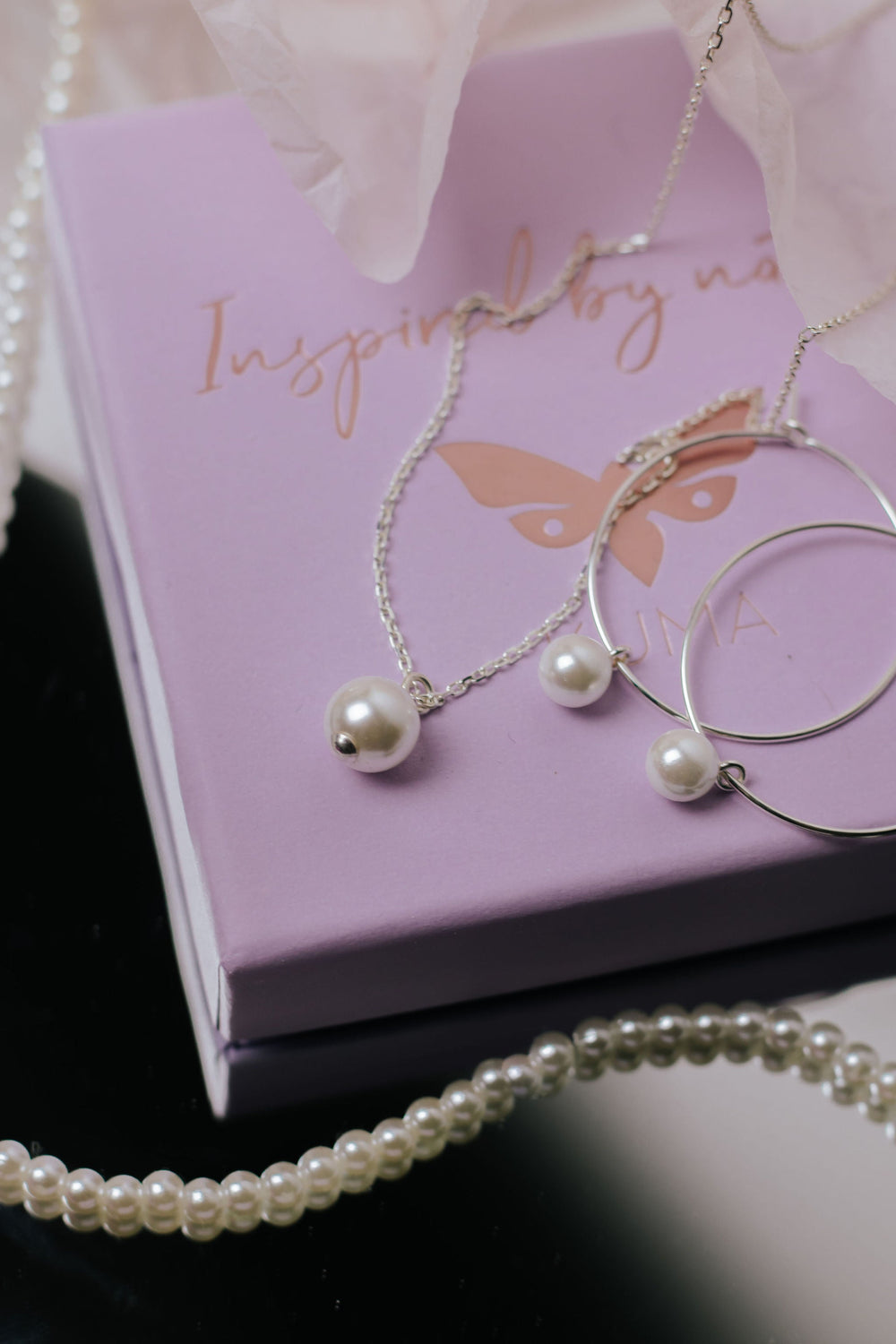 KUMA Gift Set - Pärlipüüdja necklace + earrings