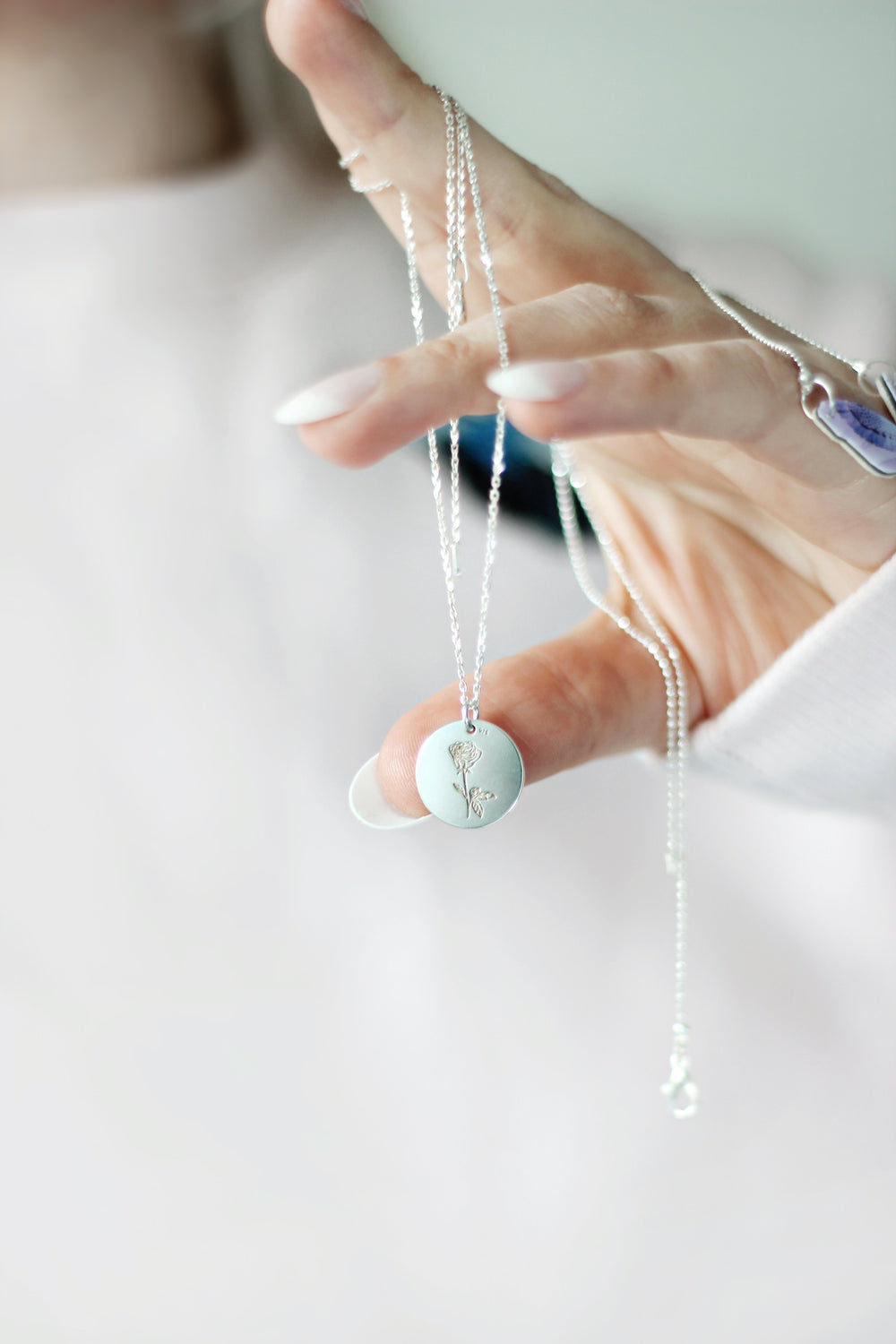 Necklace "Armastan" Rose (silver)