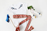 Singing birds embroidered t-shirt - KUMA Design Store