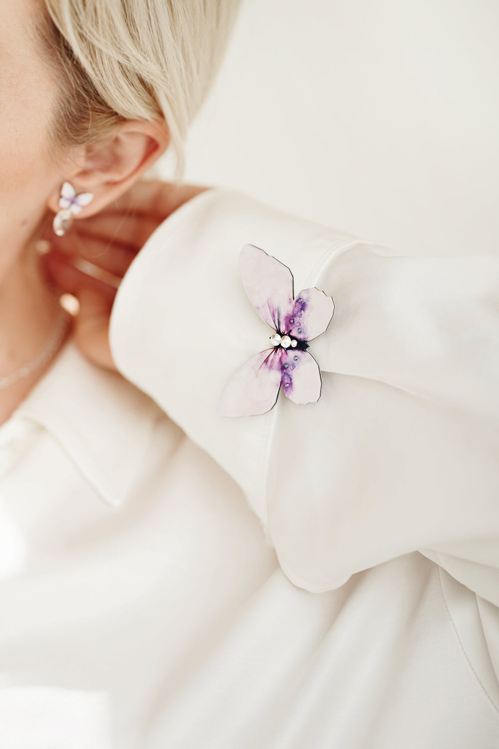 Lavender Dream Butterfly Brooch