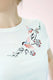 Dancing birds embroidered t-shirt (white) - KUMA Design Store