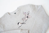 "Birdie" embroidered sweatshirt (grey)