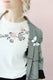 Dancing birds embroidered t-shirt (white) - KUMA Design Store