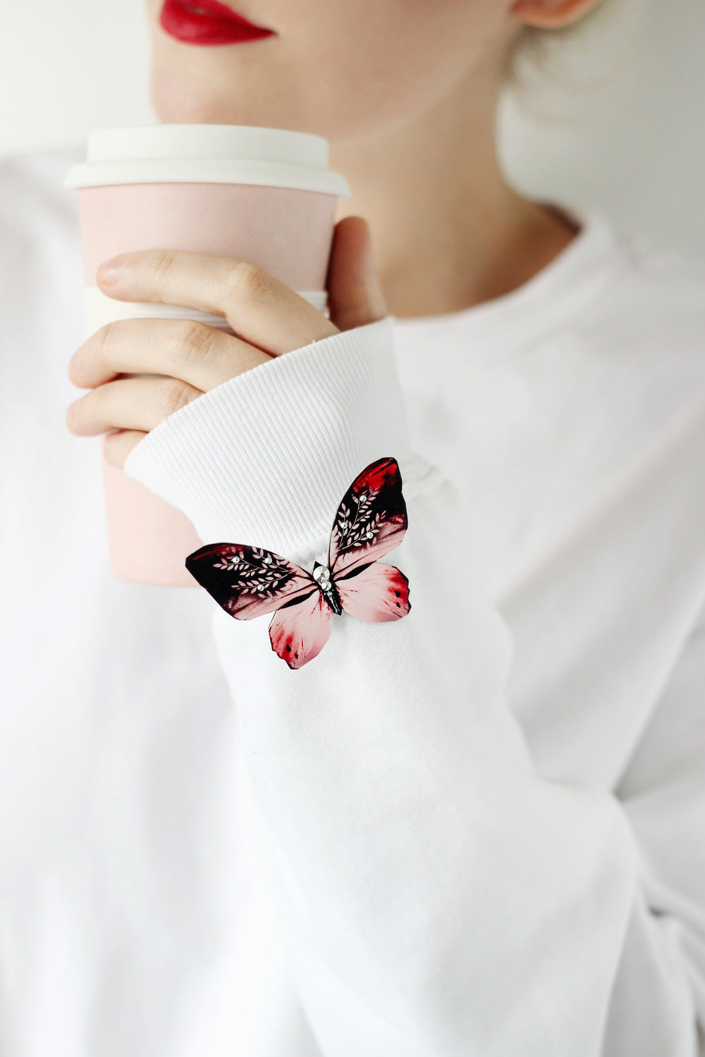 Queen of Hearts Butterfly Brooch