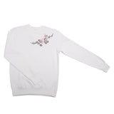 Dancing birds embroidered sweatshirt - KUMA Design Store