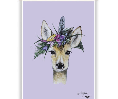 Plakat "Bambi" illustratsiooni autor Mari Ojasaar (komplektis sisaldub ka puidust plakati riputi)