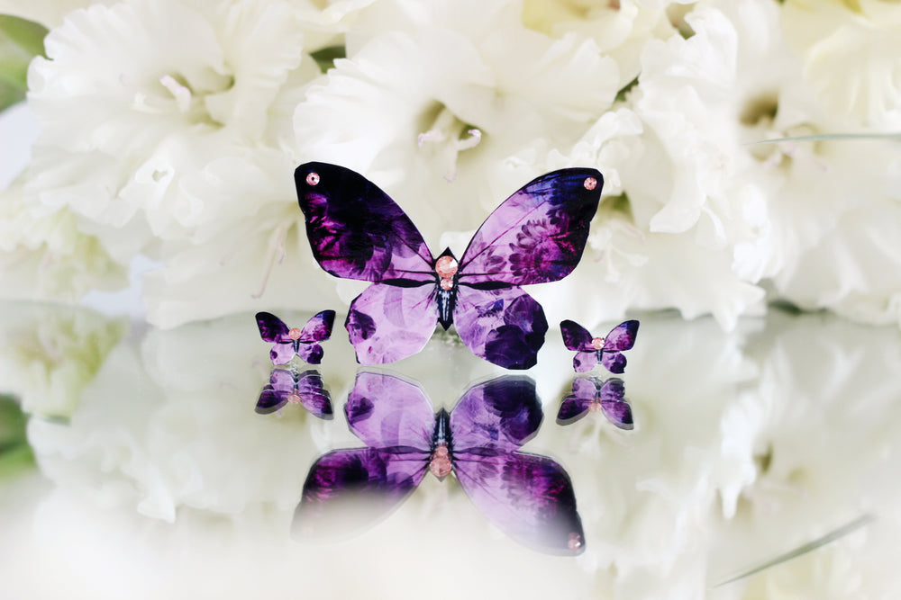 KUMA kinkekomplekt - Madam Butterfly pross + kõrvarõngad