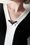 White Lace Butterfly brooch - KUMA Design Store