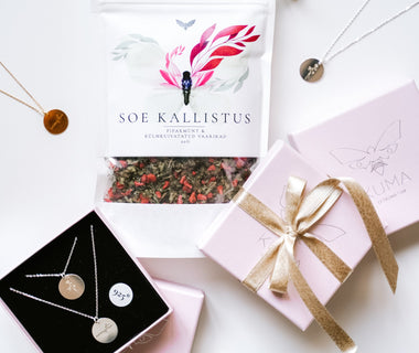 KUMA Silver Necklace x KUMA organic tea Gift Set