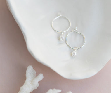 Silver Pearl Earrings (small)