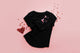 Dancing birds embroidered t-shirt (black) - KUMA Design Store