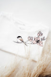 "Birdie" embroidered t-shirt (white)