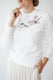 "Birdie" embroidered sweatshirt (white)