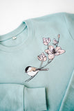 "Birdie" embroidered sweatshirt (green)