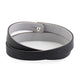 Black-Grey Leather Wristband - KUMA Design Store
