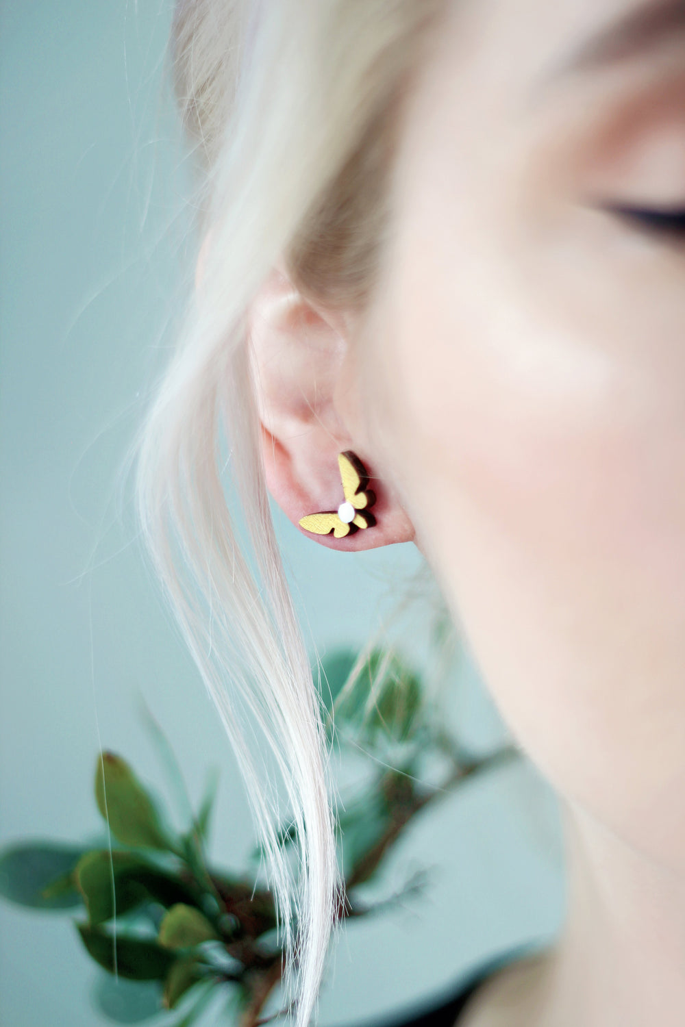 Butterfly Effect Black-Gold Earrings - KUMA Design Store