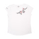 Dancing birds embroidered t-shirt (white) - KUMA Design Store