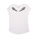 Singing birds embroidered t-shirt - KUMA Design Store