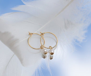 Golden Pearl Earrings (small)
