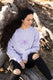 Butterfly embroidered sweatshirt (light lilac)